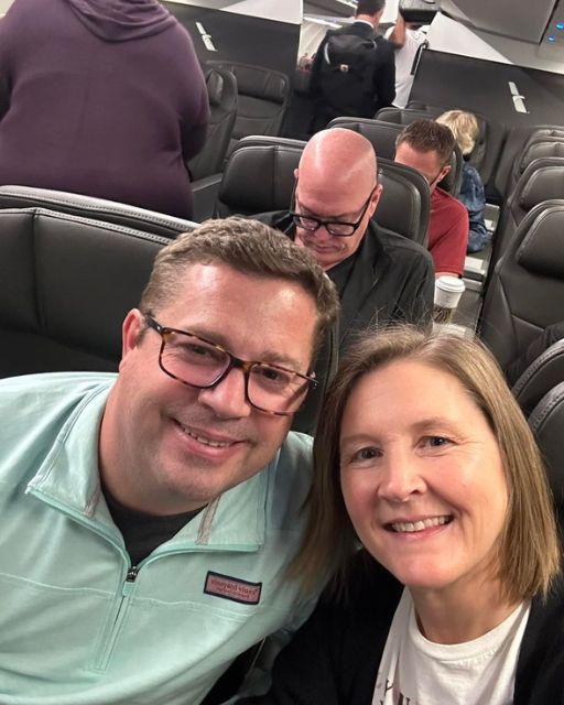 WE WERE JUST TAKING A PLANE SELFIE—BUT THEN WE LOOKED AT WHO WAS BEHIND US
