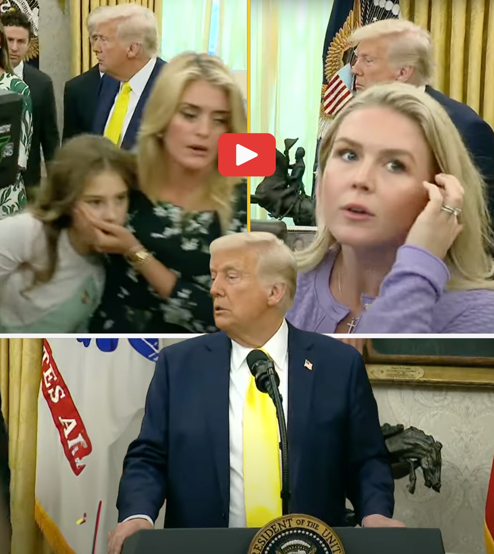 President Trump has to stop live speech as he rushed from podium after ‘medical emergency’