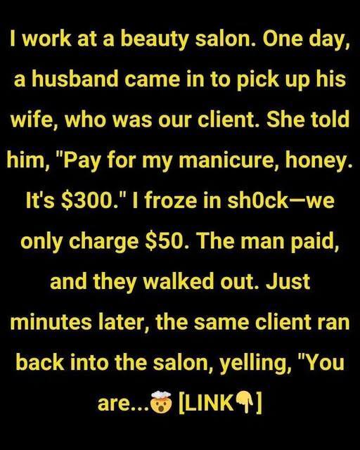 I work at a beauty salon