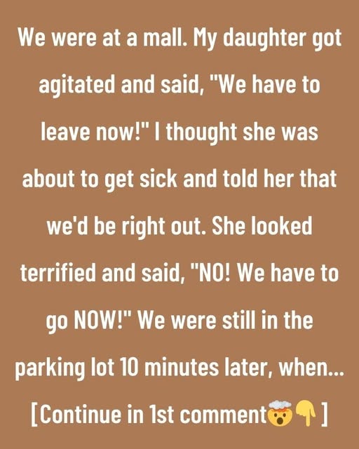 WE WERE AT THE MALL WHEN MY DAUGHTER SUDDENLY PANICKED — THEN I SAW WHY