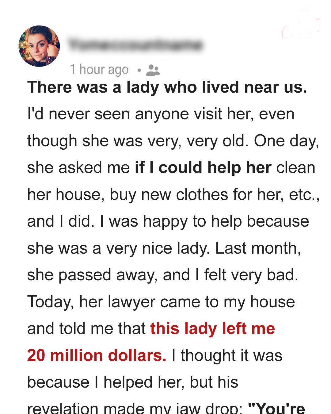 The Old Woman Next Door Left Me $20 Million… But Not For The Reason I Thought