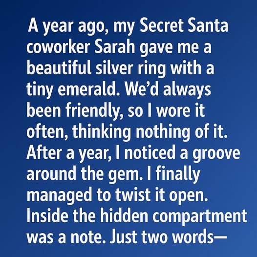 The Ring with a Secret: A Heartwarming Message of Strength The Ring with a Secret: A Heartwarming Message of Strength