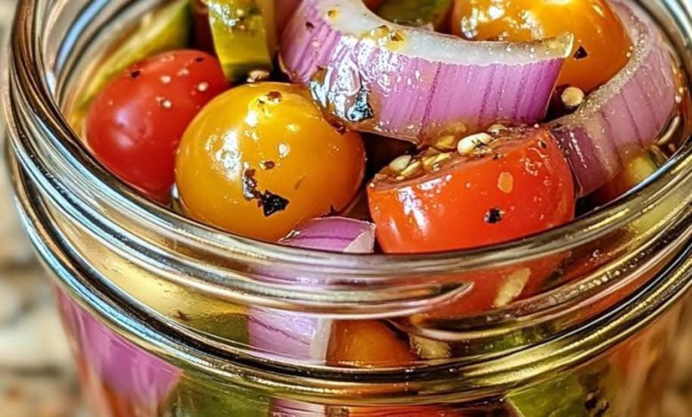 Discover more Family games seasoned Casserole butter cheese Seasoning Creamy baking dish salad garlic Pickled Cherry Tomatoes, Red Onions, and CucumbersPickled Cherry Tomatoes, Red Onions, and Cucumbers