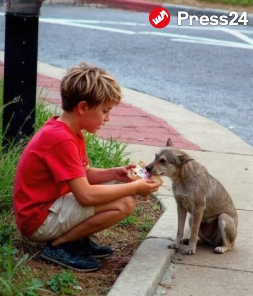 My 10-Year-Old Used to Bring Food to a Stray Dog Behind an Abandoned Shop — Then a Red SUV Pulled Up One Day, and What Followed Still Makes Me Cry