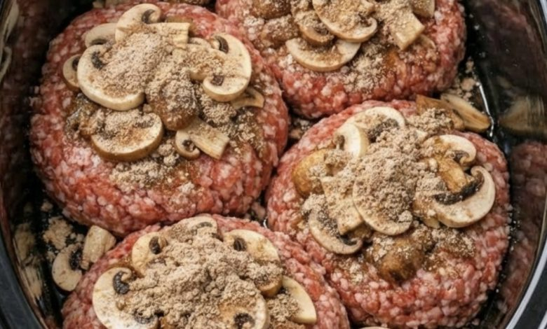 Hearty Salisbury Steak in the Slow Cooker