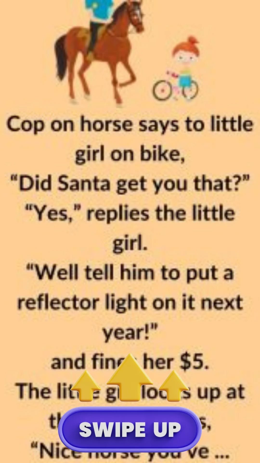 Story: Cop on horse says to little girl
