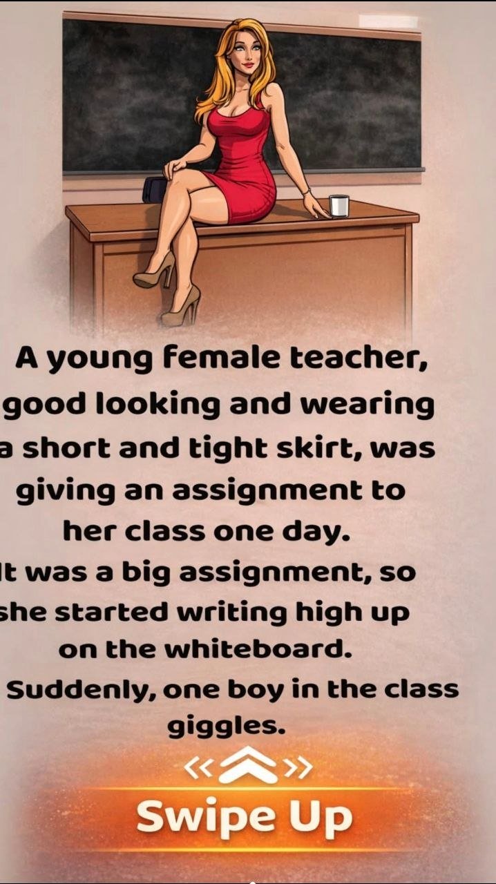 Story: A young female teacher