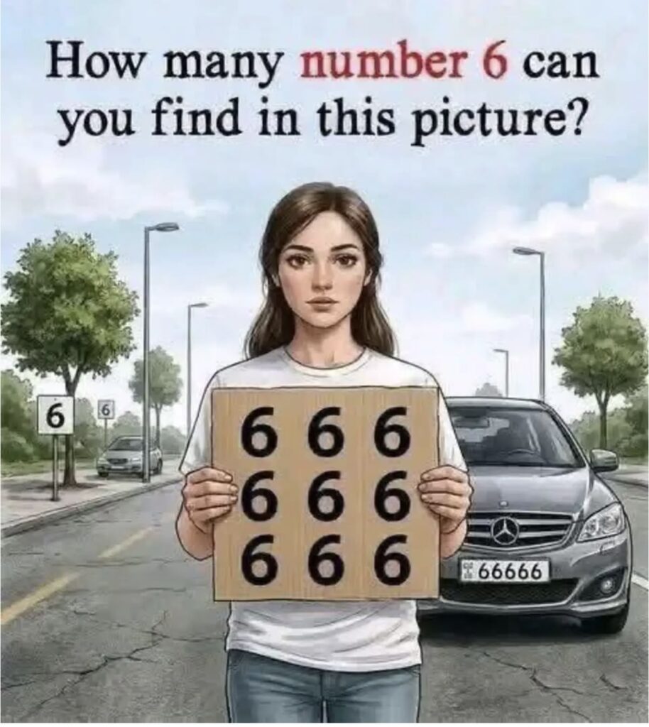 How many number 6 can you find in this picture?
